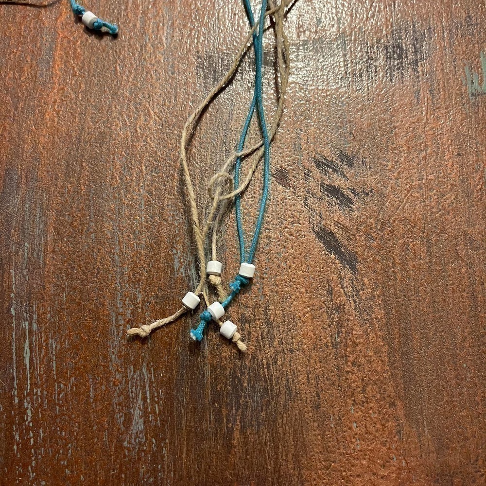 HandMade Ceramic Beads Woven Belt 4 Rows - Picture 4 of 7